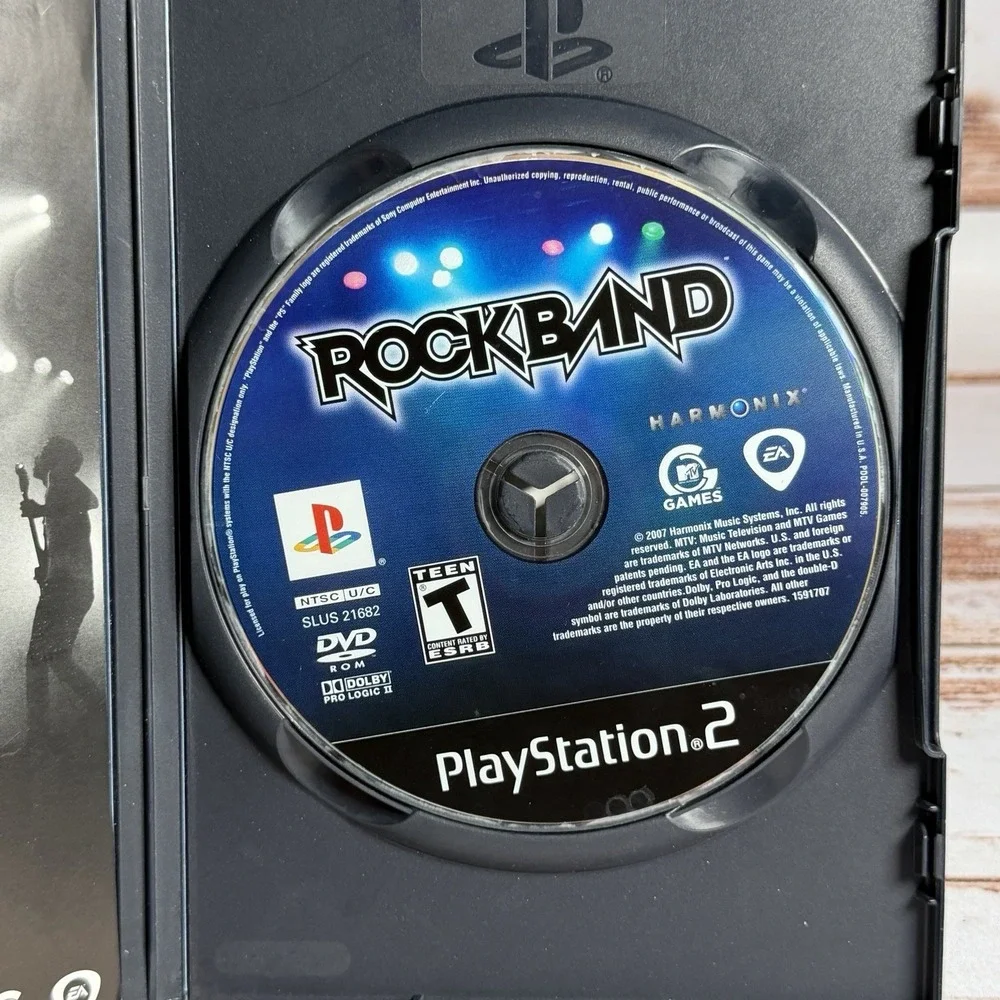 Rock Band PS2 Game Complete CIB Manual Resurfaced Tested MTV Games